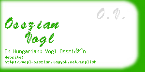 osszian vogl business card